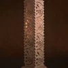 Stone pillar candle holder in vareous motifs