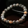 Natural Flame Stone Beaded Bracelet Men Women Powerful Chakra Yooperlite Fire Stone Energy Meditation Fengshui Bangle Jewelry